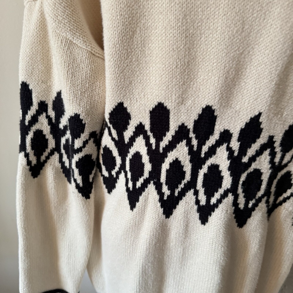 J Crew Point Su Women's Longline Cardigan Southwest Cotton XS Jacquard Knit Open - Picture 8 of 14